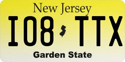 NJ license plate I08TTX