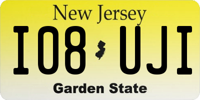 NJ license plate I08UJI
