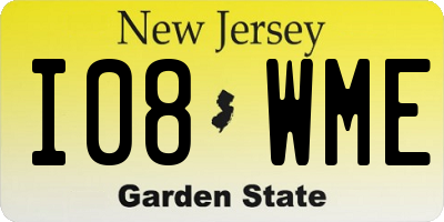 NJ license plate I08WME