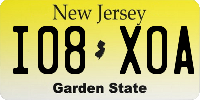 NJ license plate I08XOA