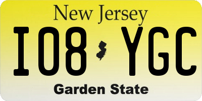 NJ license plate I08YGC