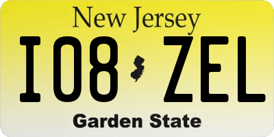 NJ license plate I08ZEL