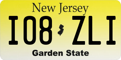 NJ license plate I08ZLI