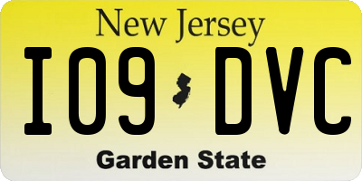 NJ license plate I09DVC