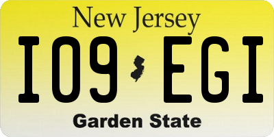 NJ license plate I09EGI