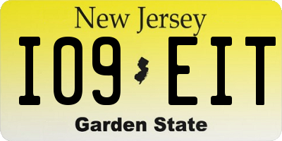 NJ license plate I09EIT