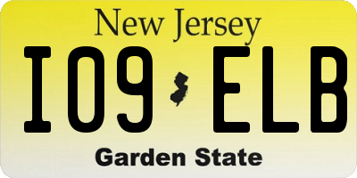 NJ license plate I09ELB
