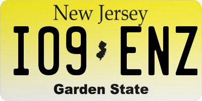 NJ license plate I09ENZ