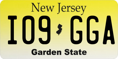 NJ license plate I09GGA