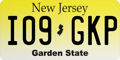 NJ license plate I09GKP
