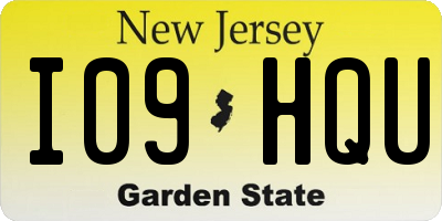 NJ license plate I09HQU