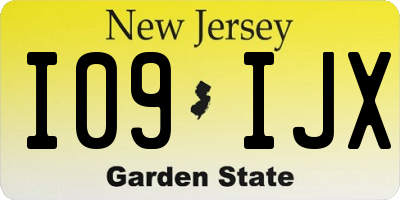 NJ license plate I09IJX