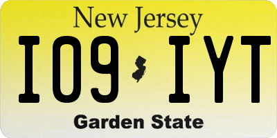 NJ license plate I09IYT