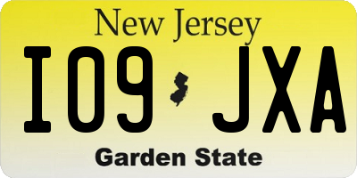 NJ license plate I09JXA