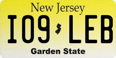 NJ license plate I09LEB