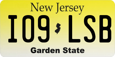NJ license plate I09LSB