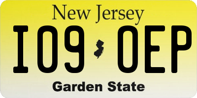 NJ license plate I09OEP