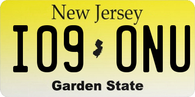 NJ license plate I09ONU