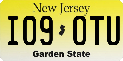 NJ license plate I09OTU