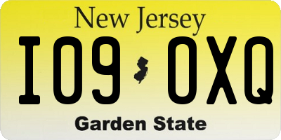 NJ license plate I09OXQ