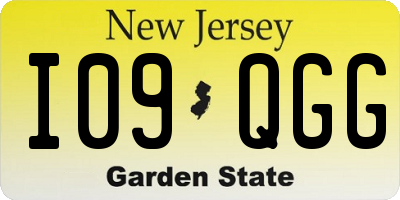 NJ license plate I09QGG