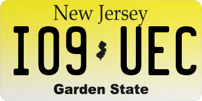 NJ license plate I09UEC