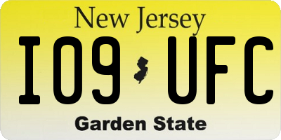 NJ license plate I09UFC