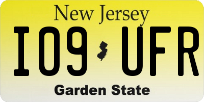 NJ license plate I09UFR