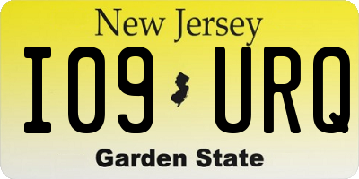 NJ license plate I09URQ