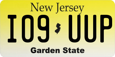 NJ license plate I09UUP