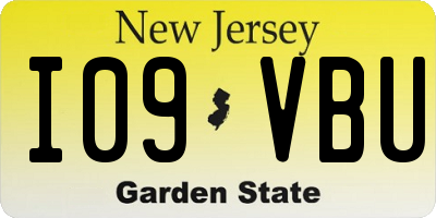 NJ license plate I09VBU