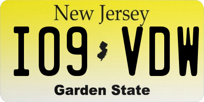 NJ license plate I09VDW