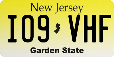 NJ license plate I09VHF