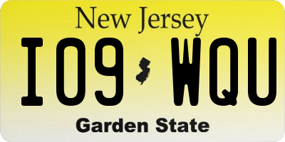 NJ license plate I09WQU