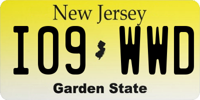 NJ license plate I09WWD