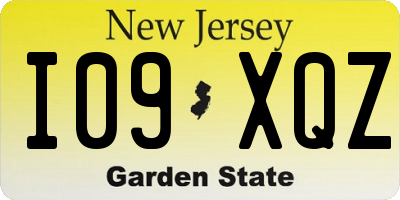 NJ license plate I09XQZ