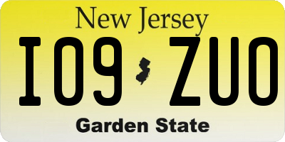 NJ license plate I09ZUO