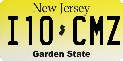 NJ license plate I10CMZ
