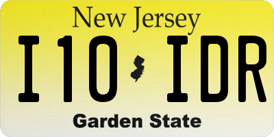 NJ license plate I10IDR