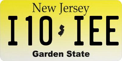 NJ license plate I10IEE