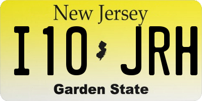NJ license plate I10JRH