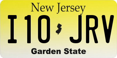NJ license plate I10JRV