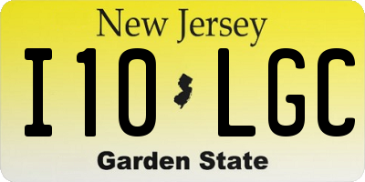 NJ license plate I10LGC