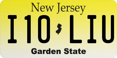 NJ license plate I10LIU
