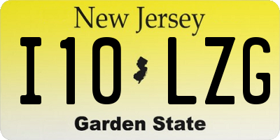 NJ license plate I10LZG