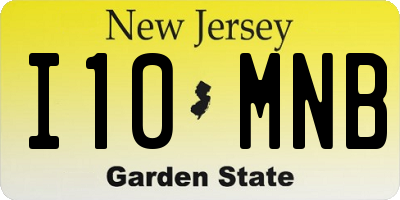 NJ license plate I10MNB