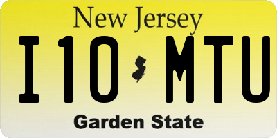 NJ license plate I10MTU