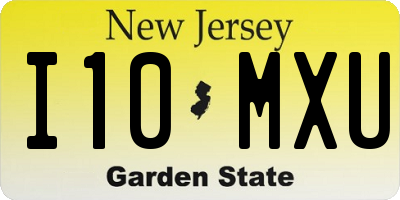 NJ license plate I10MXU