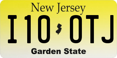 NJ license plate I10OTJ