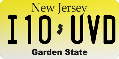 NJ license plate I10UVD